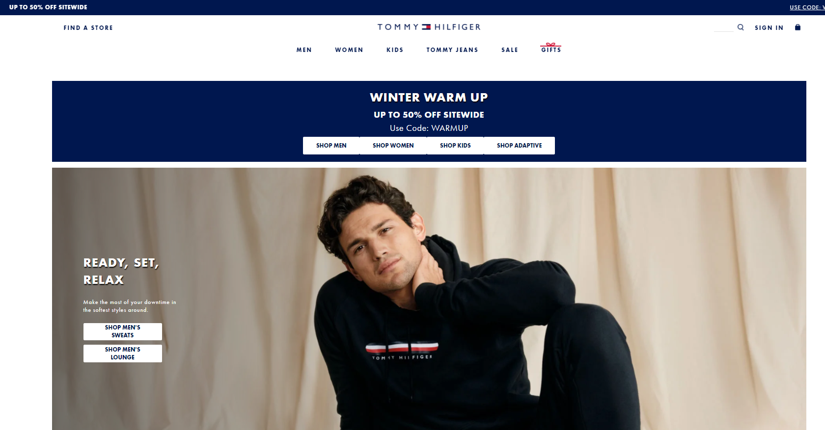 Tommy Hilfiger折扣码2026 tommy美国官网全场冬季服饰鞋包低至5折促销满额免邮