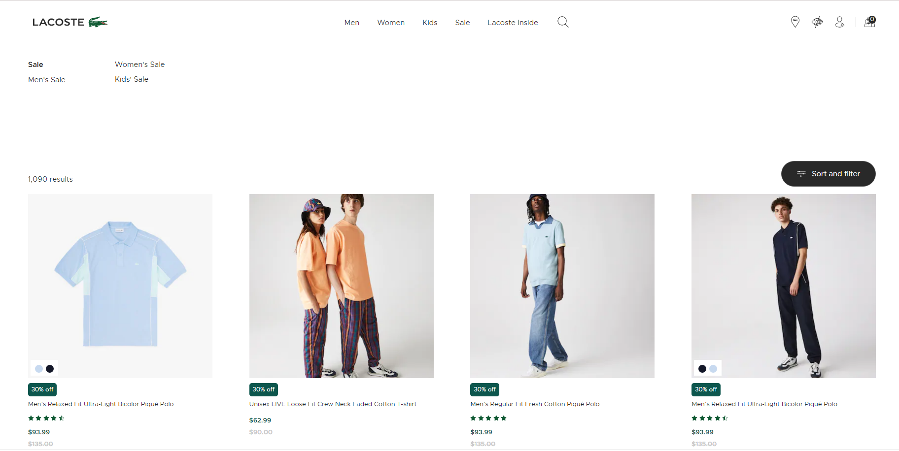 Lacoste折扣码2026 鳄鱼美国官网黑五精选商品低至5折+额外8折促销满额免邮