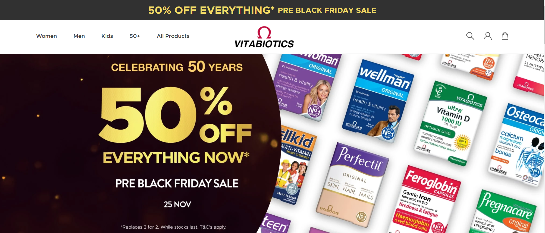 Vitabiotics折扣码2026 vitabiotics英国官网黑色星期五大促全场5折促销可直邮中国
