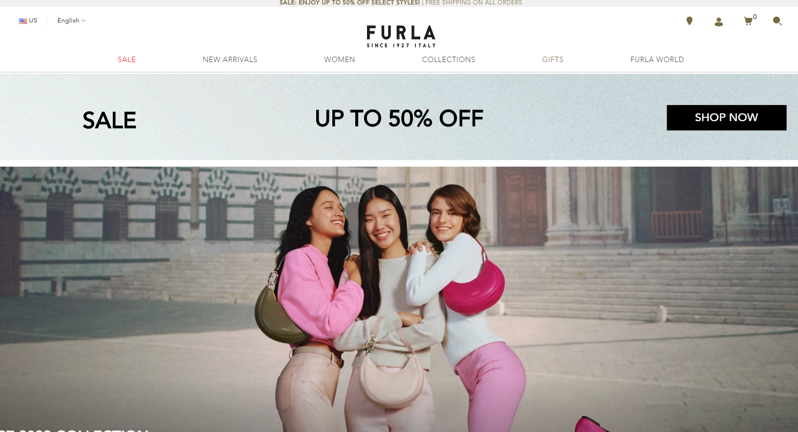 Furla折扣码2026 芙拉美国官网精选商品低至5折促销美境免邮