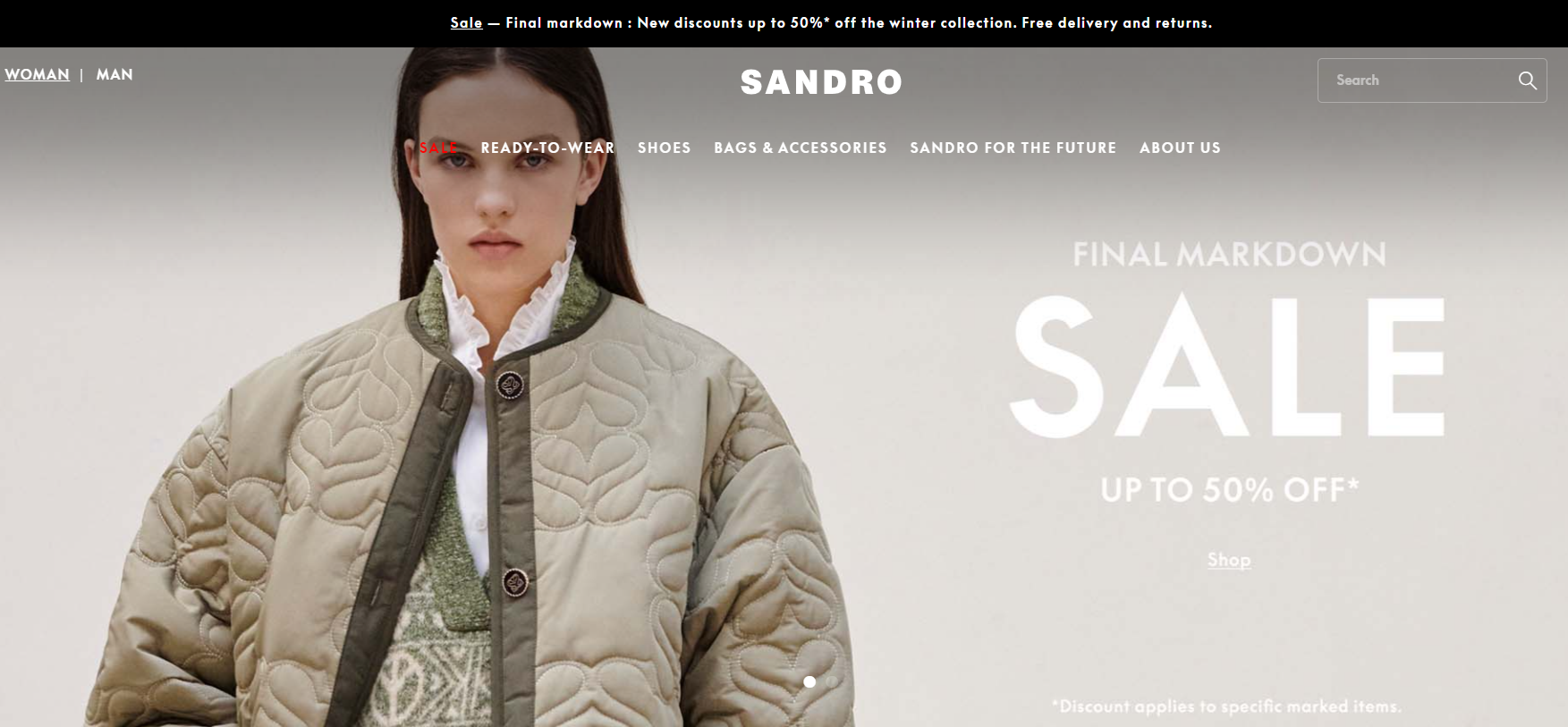 Sandro Paris折扣码2026 sandro英国官网精选服饰低至5折促销
